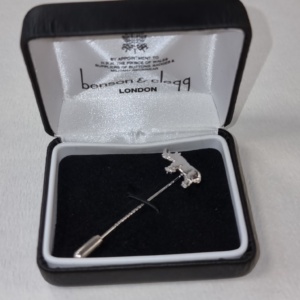 Silver Rhino Pin